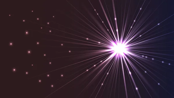 Fond vectoriel sous la forme d'une étoile lumineuse brillante avec des rayons. PSE10 — Image vectorielle