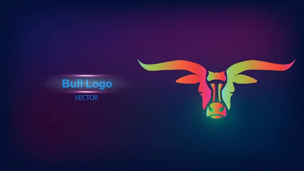 Illustrazione vettoriale di una testa di toro. Logo, firma, design, anno del toro. EPS 10. — Vettoriale Stock