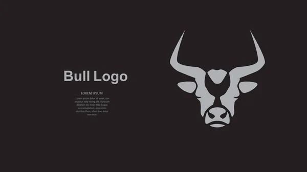 雄牛の頭のベクトル図。ロゴ、サイン、デザイン、牛の年。EPS 10. — ストックベクタ