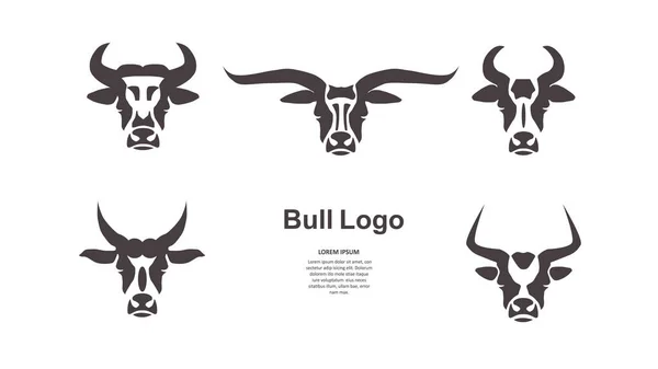 Vector illustratie van een stierenkop. Logo, teken, ontwerp, jaar van de stier. EPS 10. — Stockvector