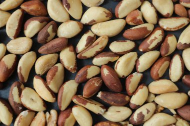 brezilya fındık yığını üst görünümü, gıda duvar kağıdı