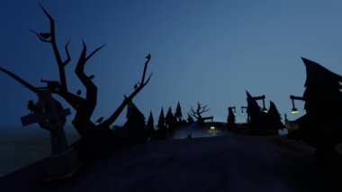 Bir Cadılar Bayramı arka plan animasyonu 