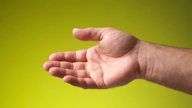 hand of man showing something