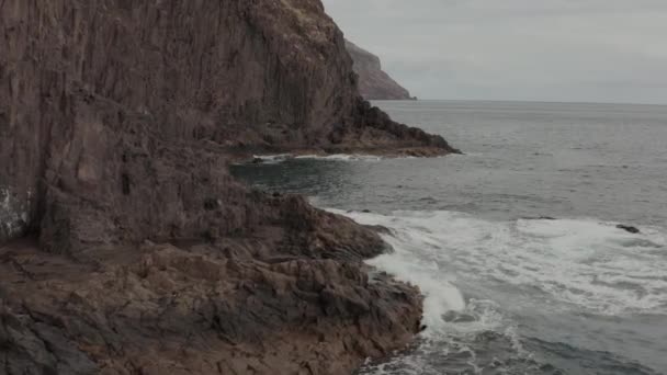 Agua Del Océano Costa Carretera Desde Punto Vista Superior — Vídeos de Stock