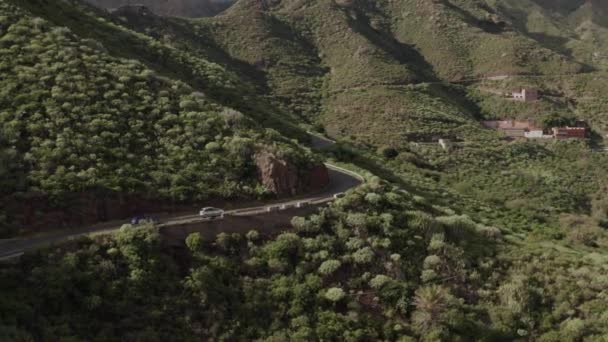 Luftaufnahme Über Der Straße Auf Teneriffa Kanarische Inseln — Stockvideo