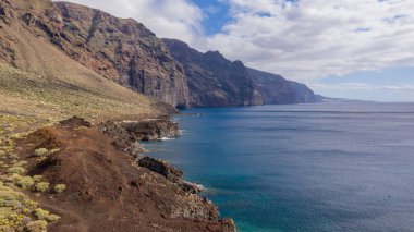 Üstten Görünüm bir sahil. Binalar Adası Tenerife, Kanarya Adaları, İspanya.