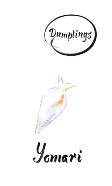 Nepalli hamur Yomari suluboya vektör çizimi