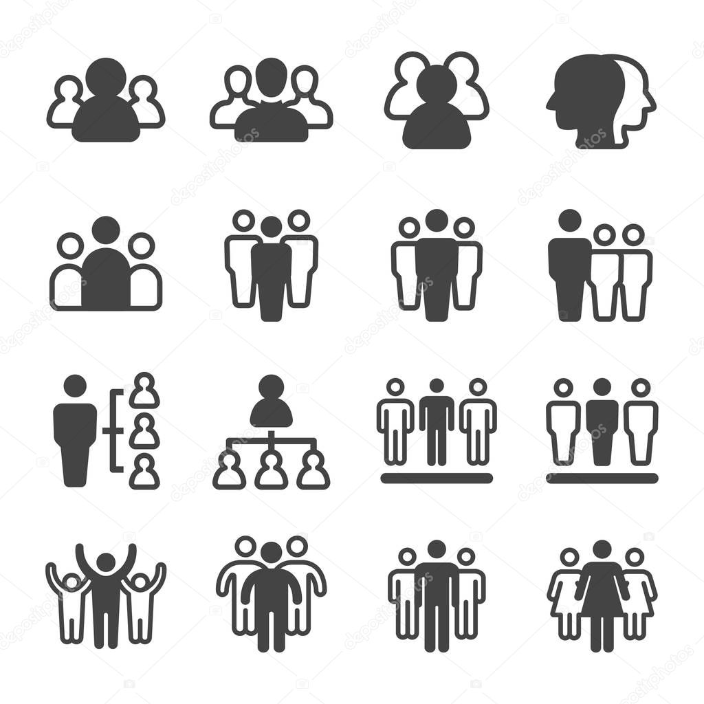 people and group icon set,vector and illustration