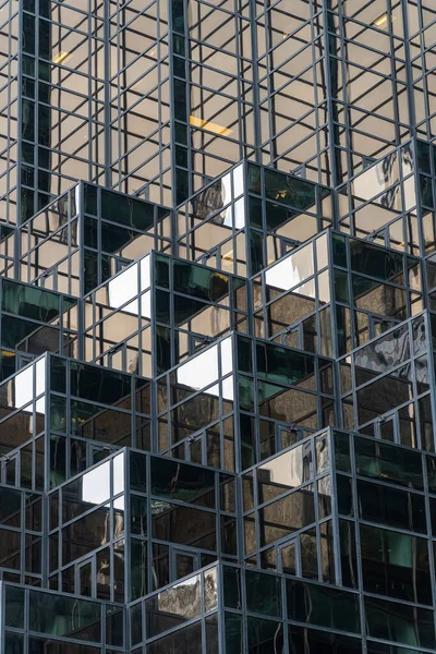 Street view over building facade with lines and windows. Graphic pattern architecture, urban concept, Manhattan, New York., USA