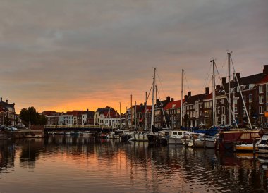 Middelburg, Nederland 'da gün batımı