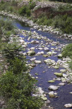 Buzlu vadide akan nehir dağ