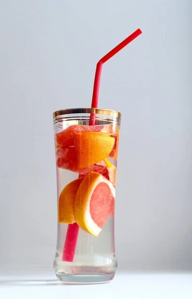 Agua Desintoxicación Útil Pomelo Vaso — Foto de Stock