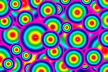 Farklı boyutlarda kaotik gökkuşağı spektrumunun soyut arkaplanı