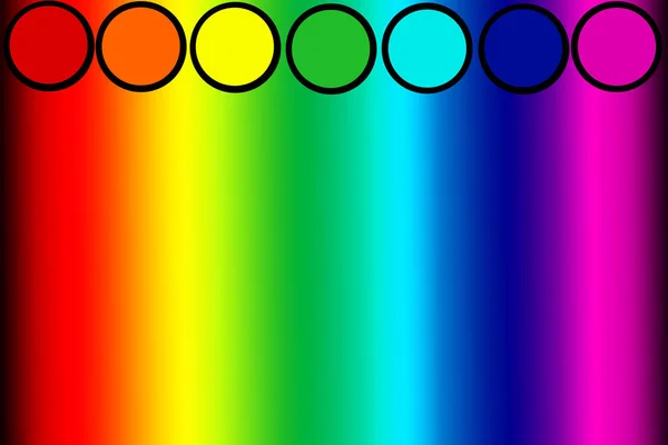 Seven colors of chakras, colors and energy of the human aura in the form of parallel lines — Stock Photo, Image