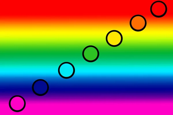 Sete cores de chakras, cores e energia da aura humana na forma de linhas paralelas — Fotografia de Stock