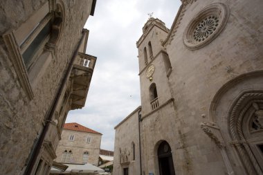 Korcula eski şehrin tarihi merkezi