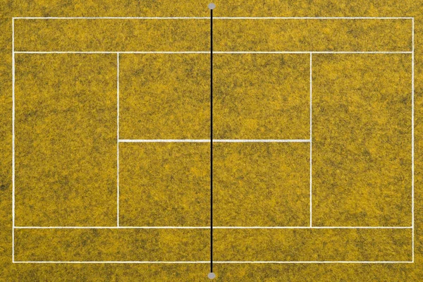 Draufsicht Auf Realistisch Strukturierten Tennisplatz Hintergrund — Stockfoto