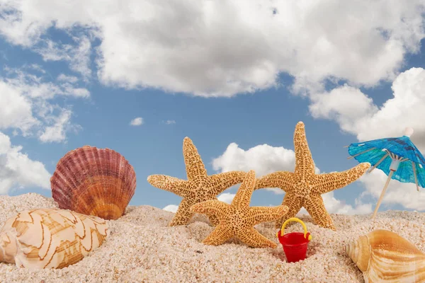 Conceptul Vacanță Plajă Spațiu Copiere Pentru Text Ziua Însorită — Fotografie, imagine de stoc