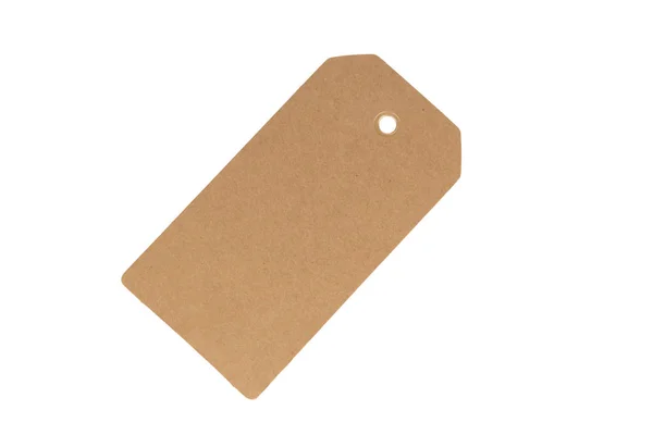 Doğal Boş Eski Kağıt Kumaş Etiket Veya Etiket Beyaz Bir — Stok fotoğraf