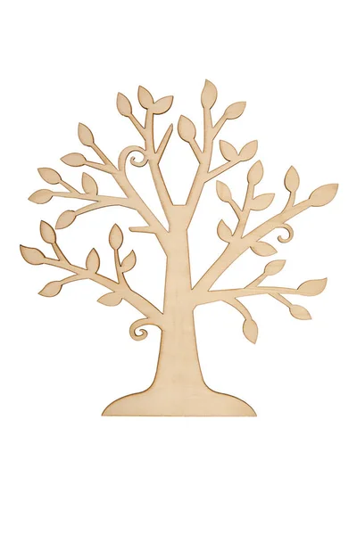 Corte Papel Modelo Árvore Isolado Fundo Branco — Fotografia de Stock