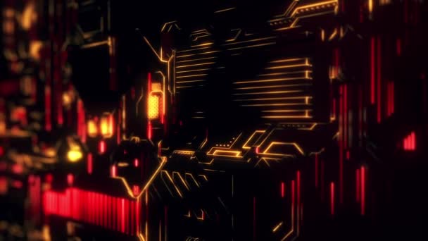 Cyber Tech fond numérique, coloré avec des lignes lumineuses au néon animées .