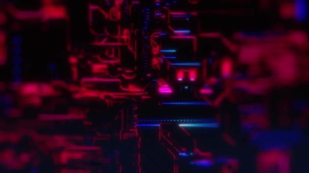 Cyber Tech fond numérique, coloré avec des lignes lumineuses au néon animées .