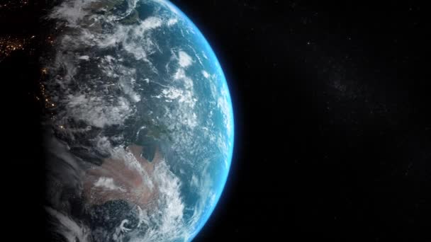 Вид Планете Земля Космоса Медленно Перемещать Элементы Этого Изображения Представленной — стоковое видео
