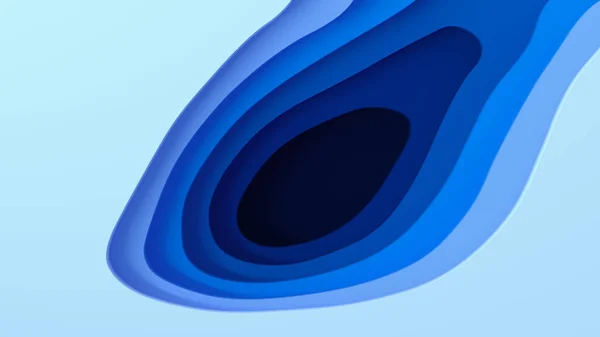 Soyut 3d Düşük poli illüstrasyon Kağıt kesme Style_Blue Gradient