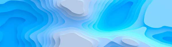 Ilustración amplia con bajo polivinílico 3D Paisaje _ Azul Iceberg — Foto de Stock