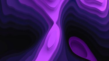 Düşük poli 3d Peyzaj Kağıt kesme Katman Style_Purple Gradient ile renkli illüstrasyon