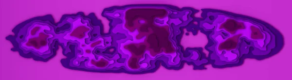 Breed laag poly 3D eiland landschap papier knippen Style_Purple gradiënt — Stockfoto