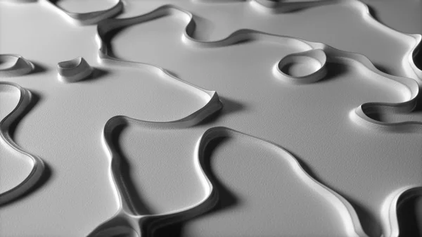 Abstrakte Formen Design Auf Weißem Hintergrund Mit Weißen Geschwungenen Linien — Stockfoto