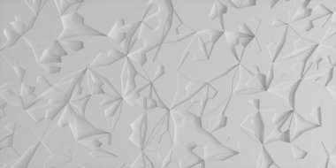 Düşük poli buz bloğu geometrisi ile arka plan geniş illüstrasyon, saf beyaz.