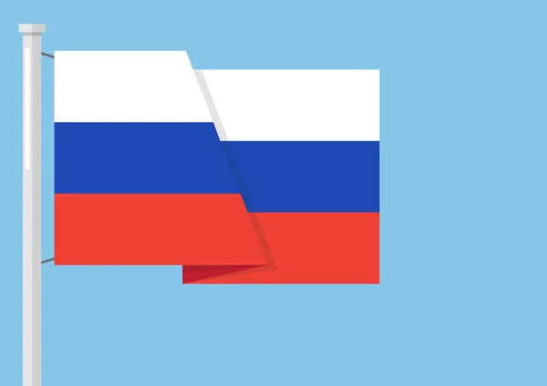 Russia Flag Copyspace Vector Illustration — Stock Vector