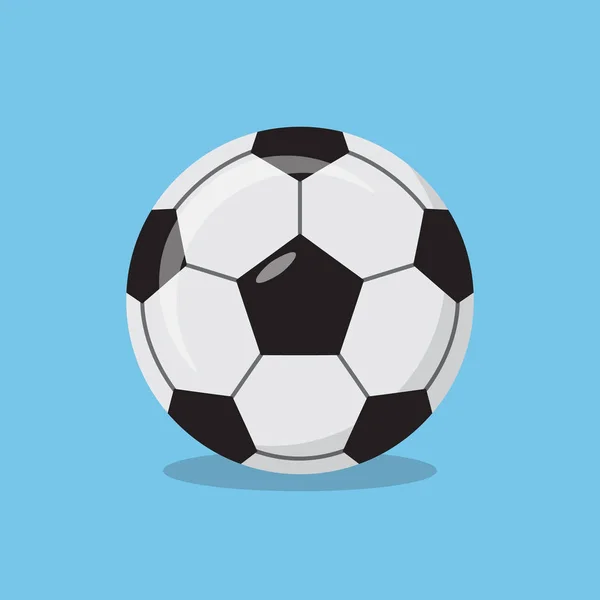 Illustration Vectorielle Ballon Football Football Plat Design — Image vectorielle