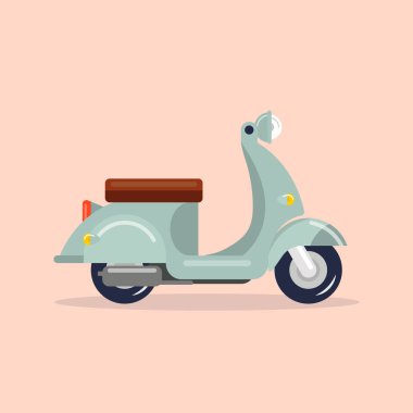 Scooter vintage tarzı. Vektör çizim