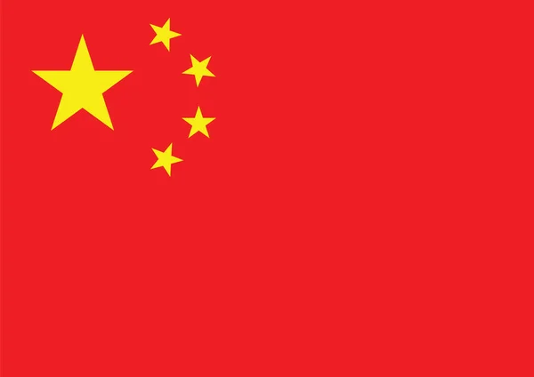 Векторний Прапор Китаю Ілюстрація — стоковий вектор