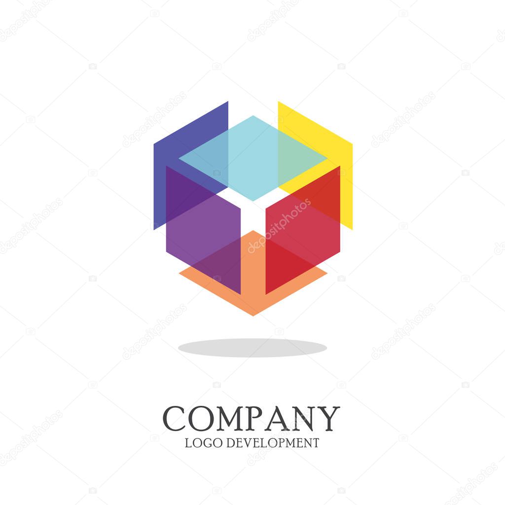 Abstract geometric logo design. Vector illustration