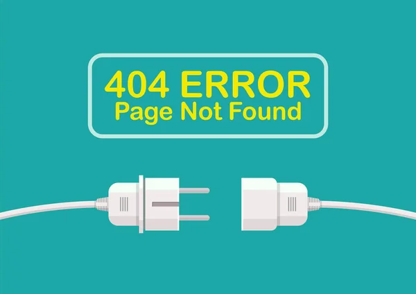 404 Sayfa Bulunamadı Hatası Internet Bağlantısı Sorunu Kavramı — Stok Vektör