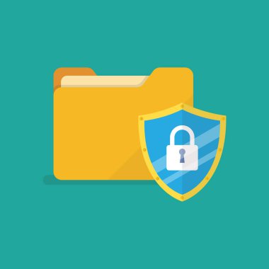 Veri koruma Internet security. Vektör çizim