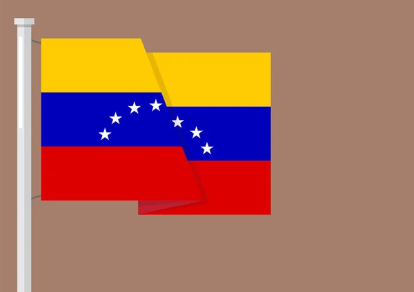 Flagge Von Venezuela Mit Copyspace Vektorillustration — Stockvektor