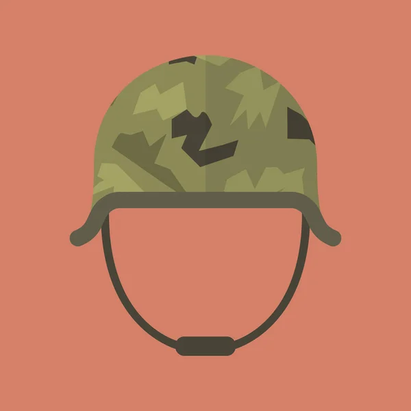 Military Metal Helmet Vector Illustration — Stock Vector