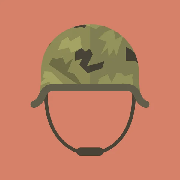 Casco Militar Metal Ilustración Vectorial — Vector de stock