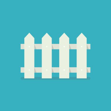 Düz stil çit simgesini. Vektör çizim