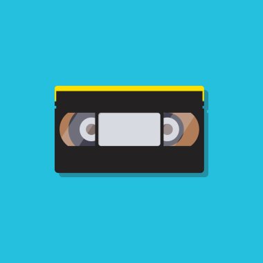 Düz stilde video kasetlerden