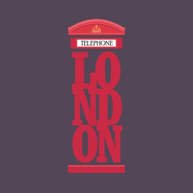 Londra kırmızı telefon kabini poster tasarımı