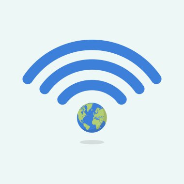 Planet Earth ile WiFi sembolü