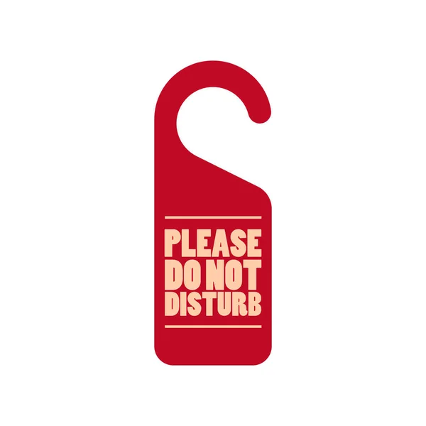 Lütfen kapı etiketi simgesini rahatsız etmeyin — Stok Vektör