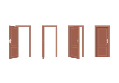 Kapı seti açılıp kapanmış