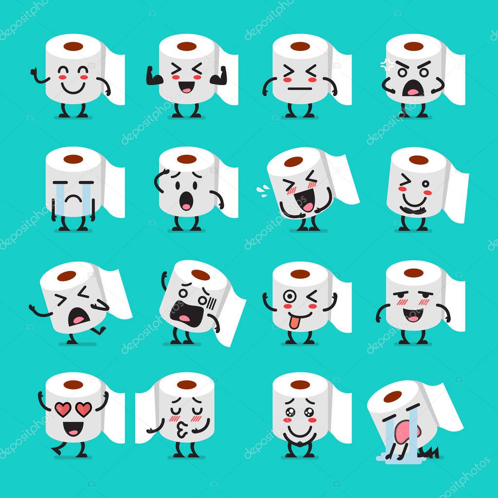 Tissue paper emoji set